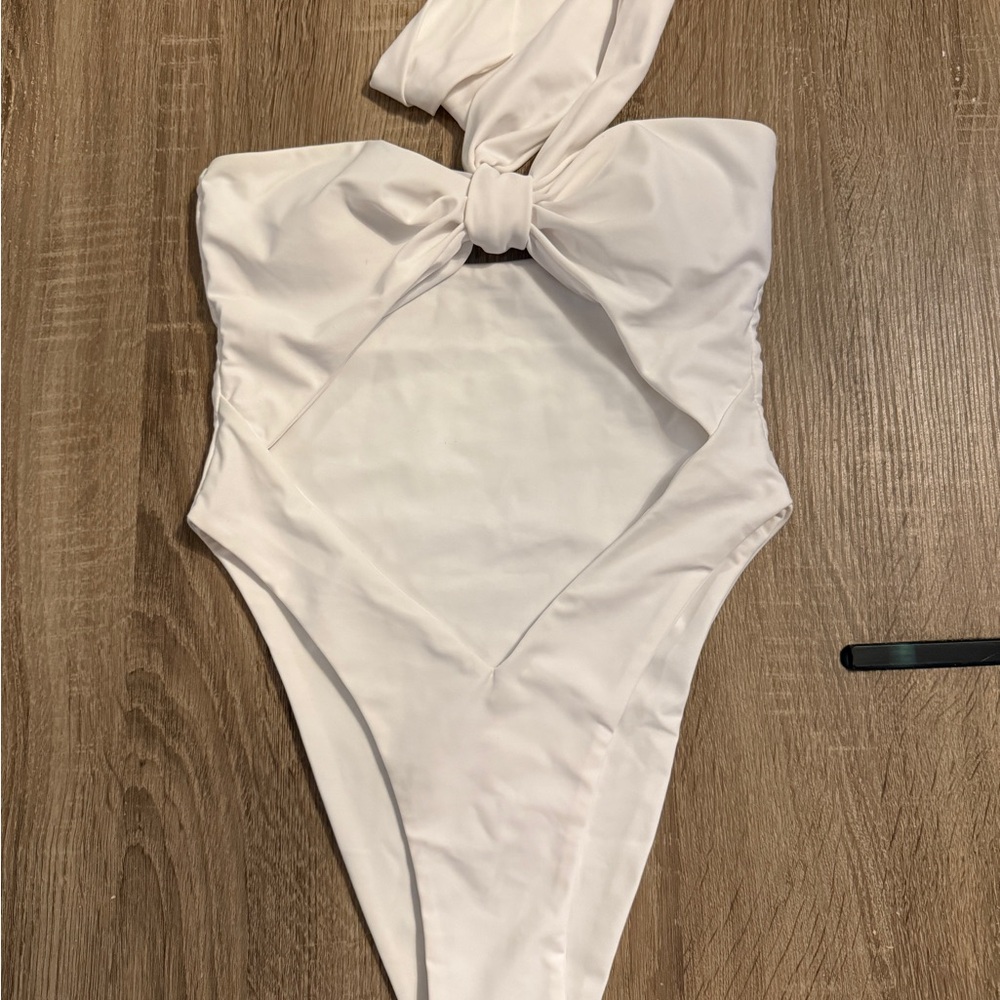 Ego Swim White One-Piece Swimsuit with Bow